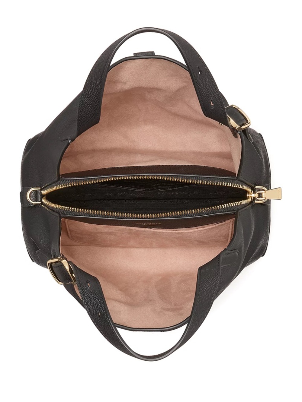 kate spade new york Deco Pebbled Leather Crossbody Tote - Black - Picture 5 of 11